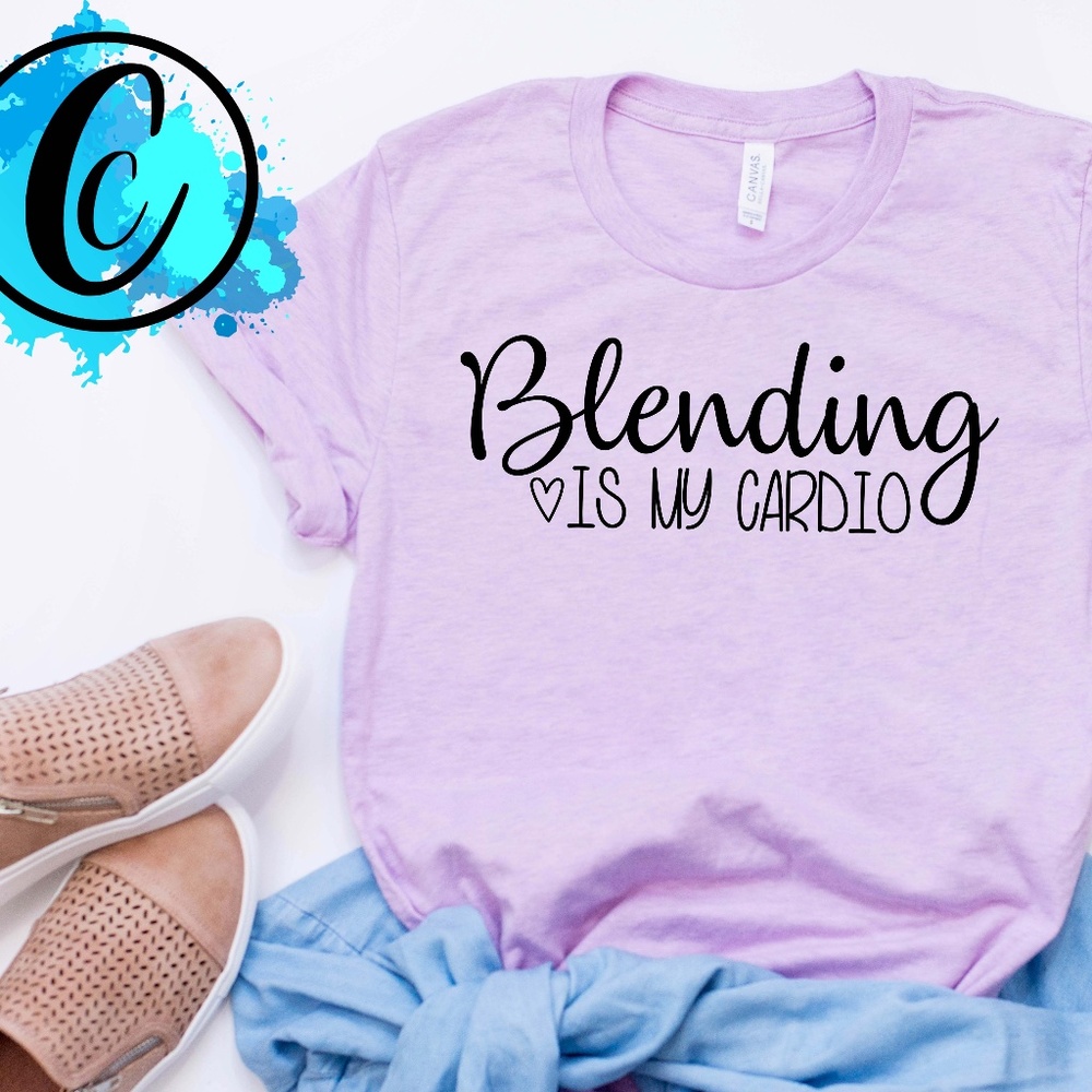 Blending is my CARDIO graphic tee